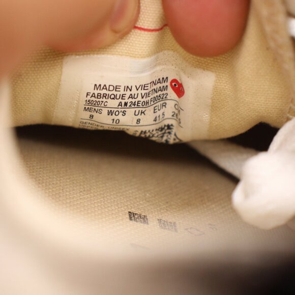Converse Comme des Garçons Play x Chuck 70 Low Milk 2015 Men 8 Women 10 150207F main image 8